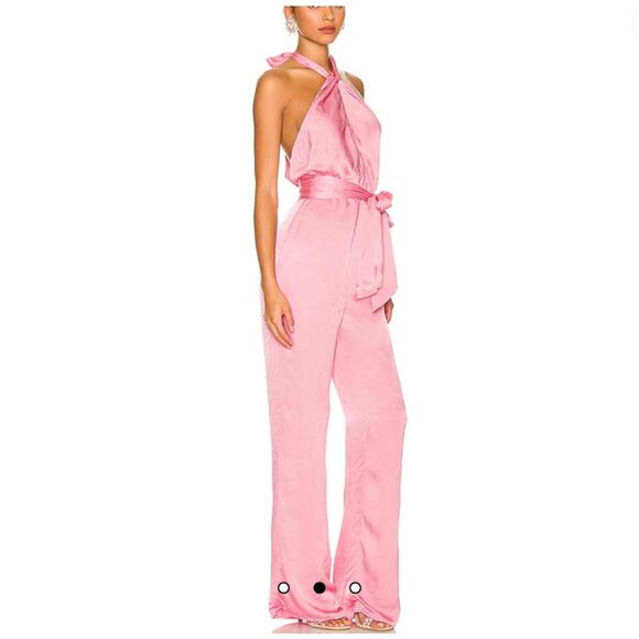Carlita Jumpsuit (Flawed) in Rosebloom Pink Lovers and Friends Small NWOT - Picture 2 of 9